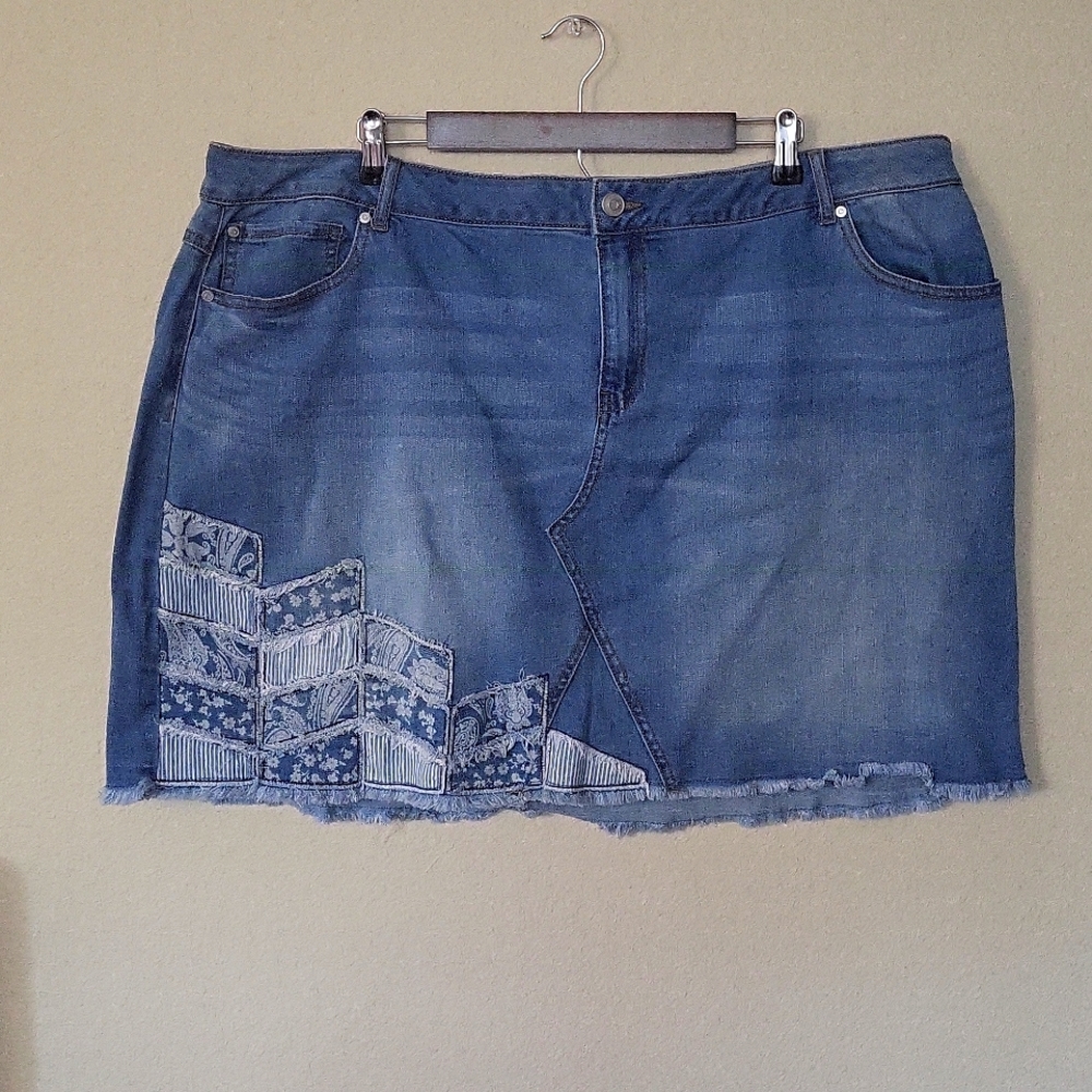 Est. 1946 Denim Mini Skirt Plus Size 24